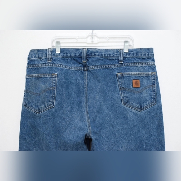 Carhartt B480 Dark Vintage Blue Heavyweight Denim Straight Leg Jean Size 44x32 - Picture 5 of 7